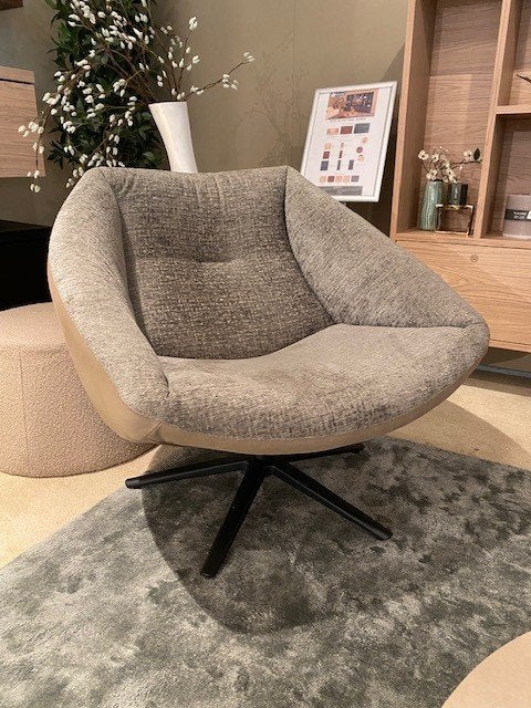 Fauteuil rondo, Ophalen, Nieuw, 75 tot 100 cm, Leer