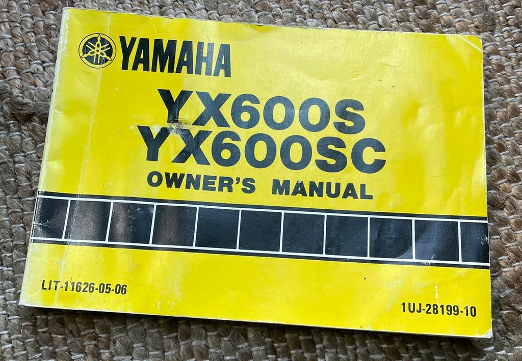 Yamaha Radian YX600S YX600SC Gebruikershandleiding, Motoren, Ophalen of Verzenden, Yamaha