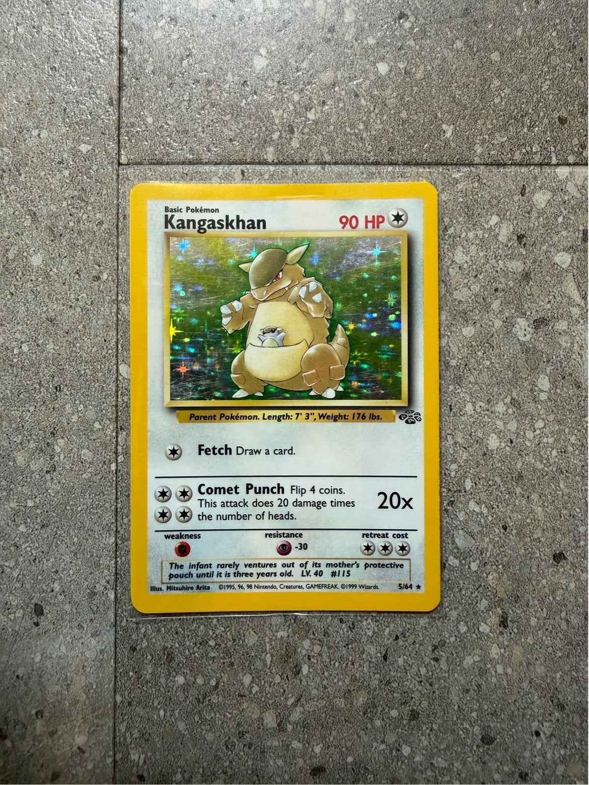 Kangaskhan Holo Jungle Set 5/64 (GD) Pokémon Kaart, Ophalen of Verzenden, Gebruikt, Losse kaart, Foil