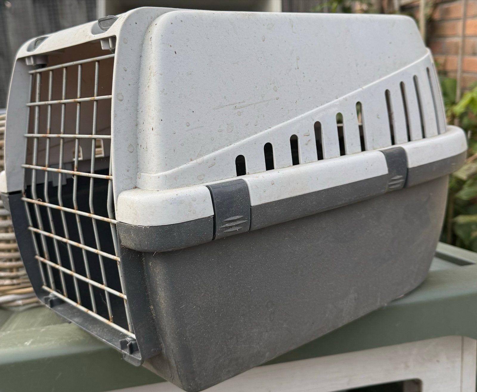 Draagmand konijn kat cavia vervoersbox transportbox reismand, Ophalen, Gebruikt