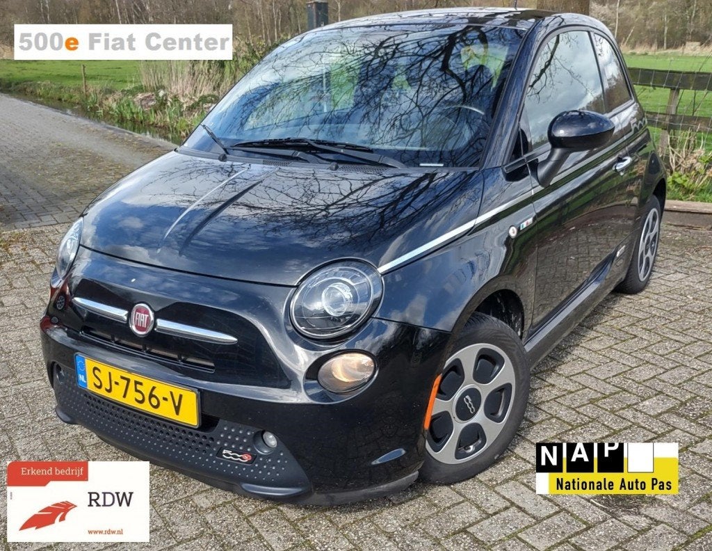 Fiat 500 E-Sunroof-2015-24KW- Zeer nette auto-alle opties..., Auto's, Automaat, Gebruikt, Huisgarantie, Met garantie (alle)