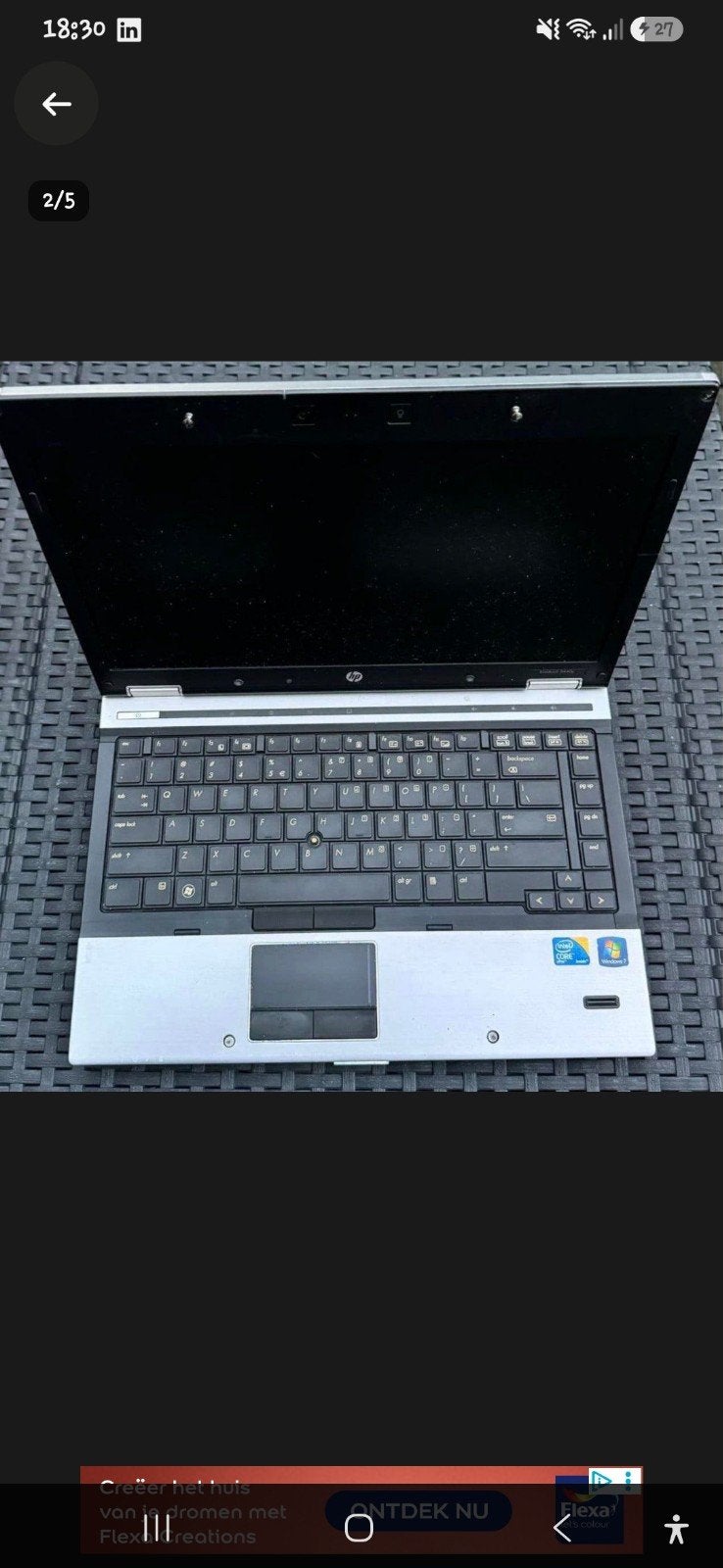 hp elitebook 8440p, Computers en Software, Ophalen of Verzenden, 15 inch, 3 tot 4 Ghz