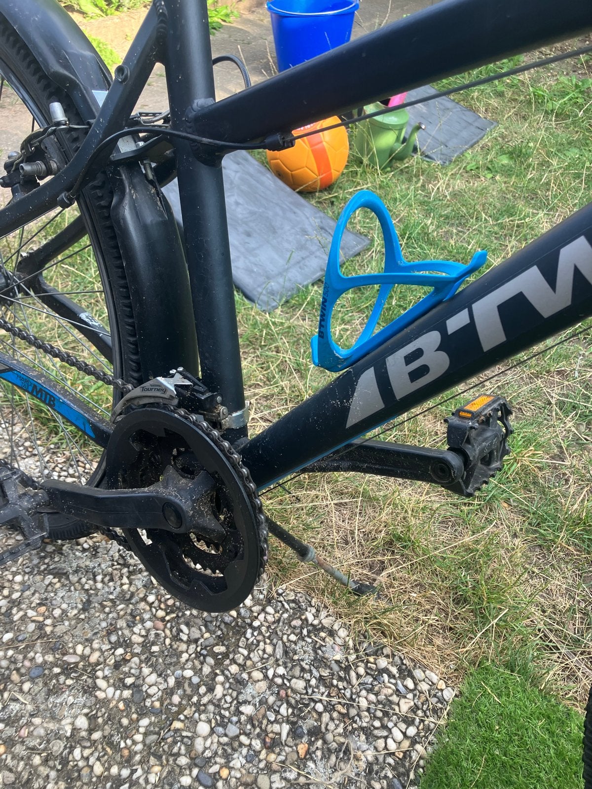 B'Twin Rockrider 340 Mountainbike (platte achterband), Gebruikt, Hardtail, Velgrem, Ophalen