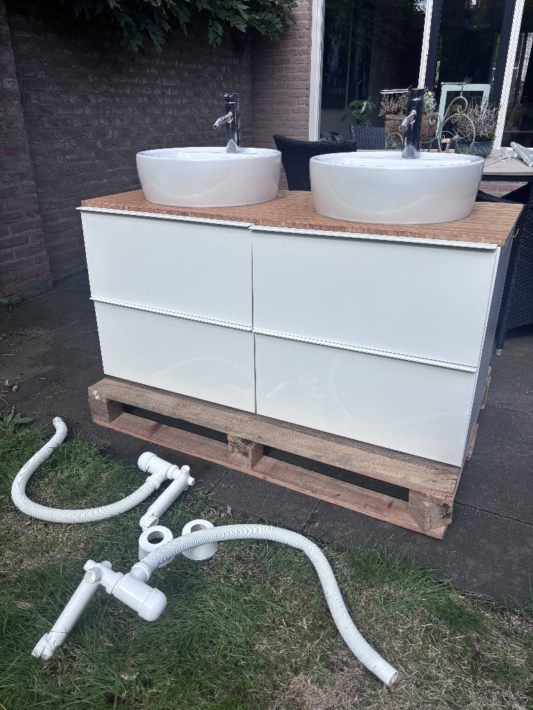 IKEA wastafelmeubel compleet, Ophalen, Gebruikt, 100 tot 150 cm, Minder dan 100 cm