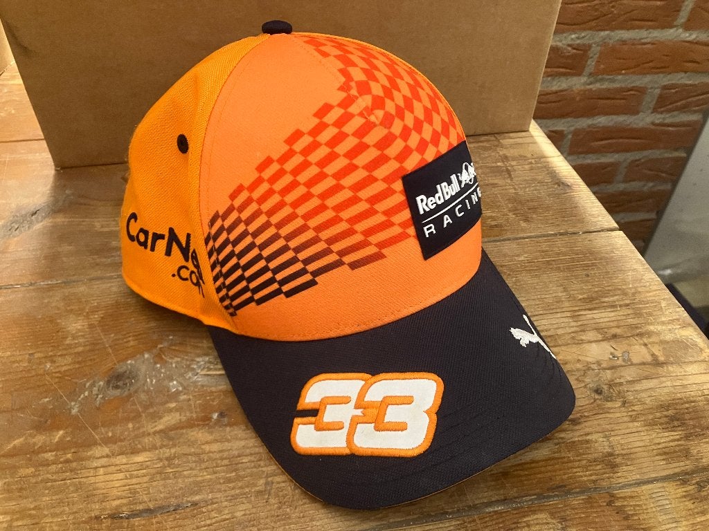 ✅ Max Verstappen 2021 Special Orange Cap Red Bull Racing, Verzamelen, Automerken, Motoren en Formule 1, Ophalen of Verzenden, Zo goed als nieuw