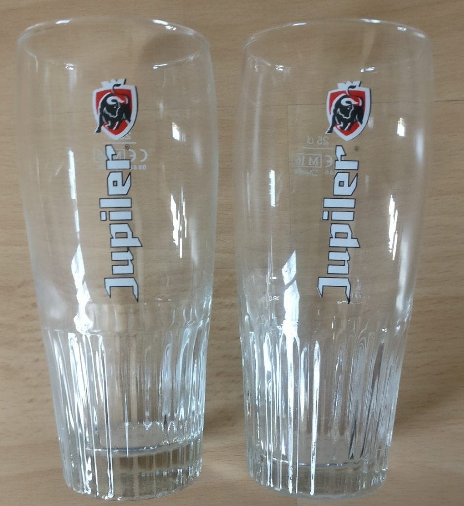 Jupiler bierglas glas 25cl nieuw, Ophalen of Verzenden, Nieuw, Glas of Glazen, Jupiler