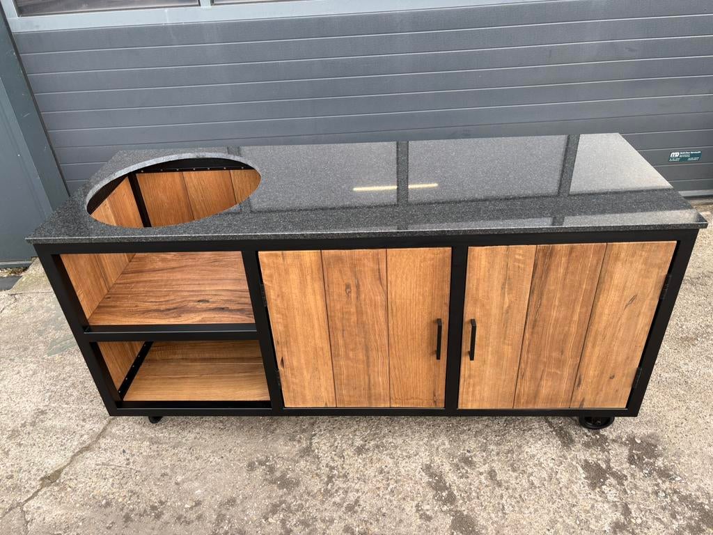 Stalen buitenkeukens Green Egg / Kamado / Bastard, Tuin en Terras, Buitenkeukens, Ophalen, Nieuw, Houtskool