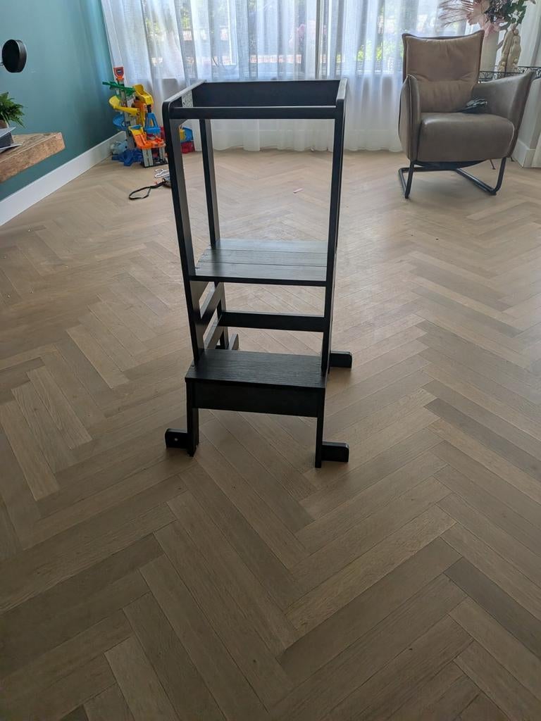 Zwarte Learning Tower / Keukenhulp voor Kinderen, Ophalen of Verzenden, Zo goed als nieuw, Overige typen
