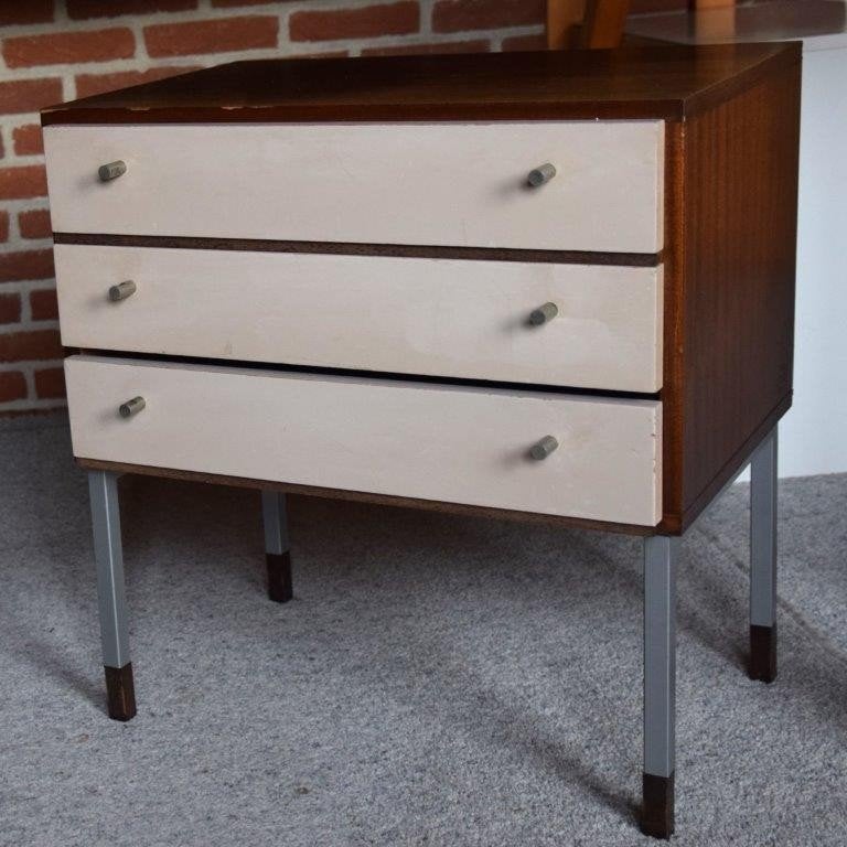 Vintage jaren 60 ladenkast. (ophalen in Ommen), Ophalen, 50 tot 100 cm, 3 of 4 laden, Minder dan 100 cm