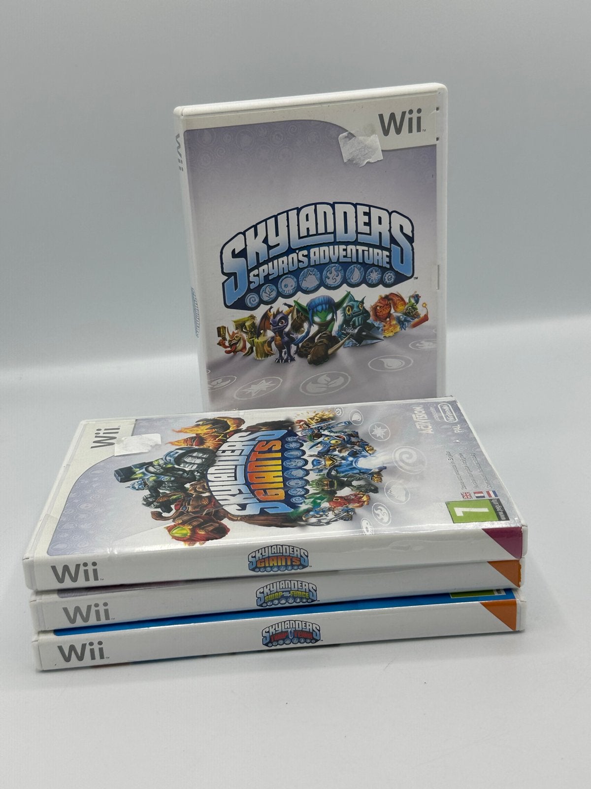 Skylanders Wii Games: Spyro's Adventure, Giants, Swap Force, Avontuur en Actie, Gebruikt, 2 spelers, Eén computer