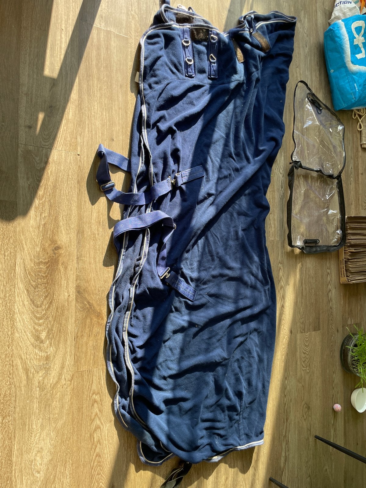 Donkerblauwe Imperial Riding zweetdeken maat 205, Ophalen of Verzenden, Gebruikt, Zweetdeken