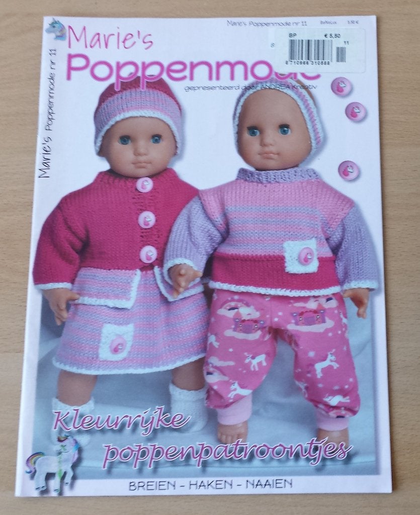 Marie's Poppenmode - nr.11 - breien, haken, naaien, Overige merken, Ophalen of Verzenden, Nvt, Nvt