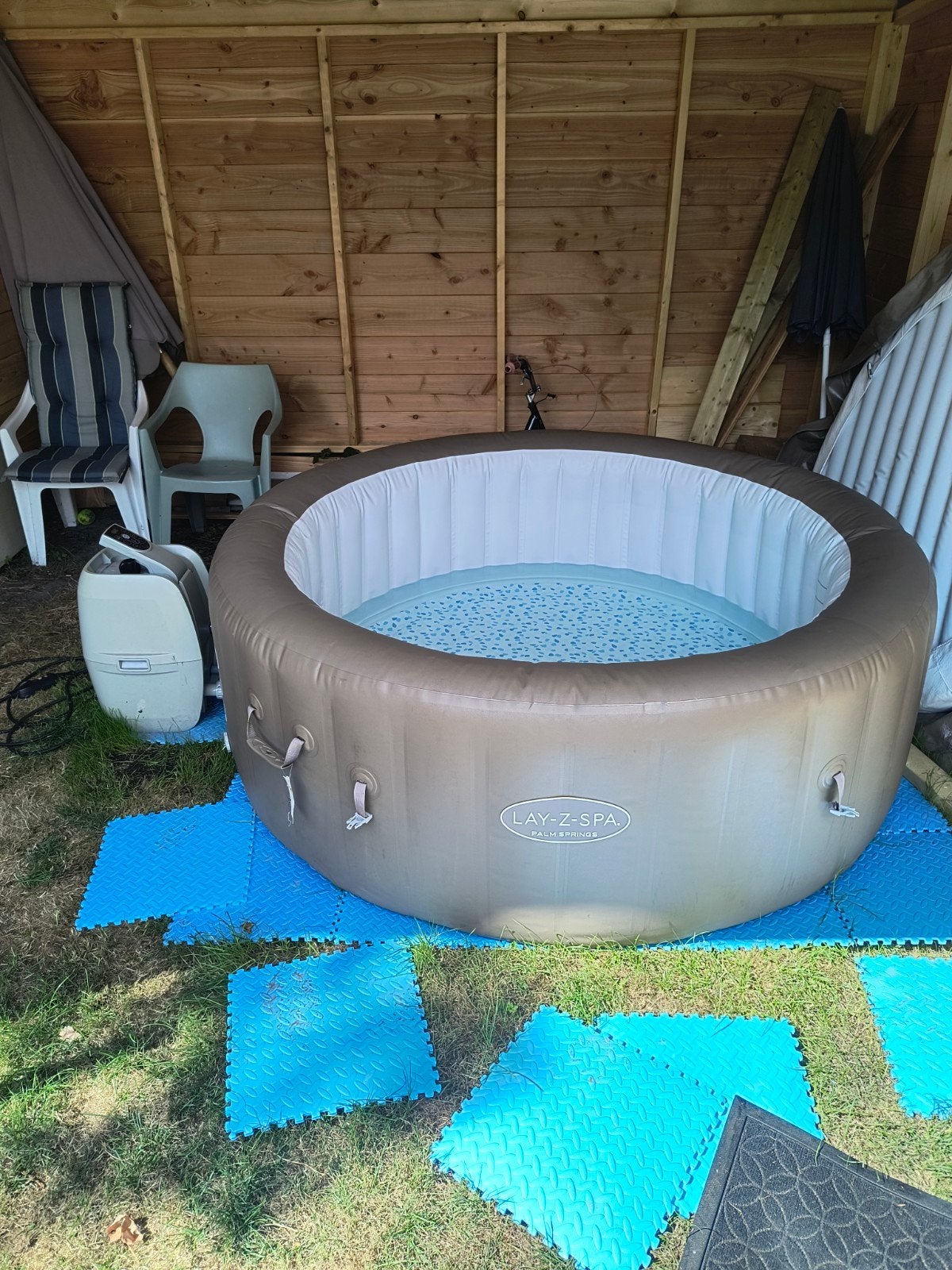 Lay-Z-Spa Palm Springs Opblaasbare Jacuzzi, Ophalen, Gebruikt, 200 tot 300 cm, Opblaaszwembad