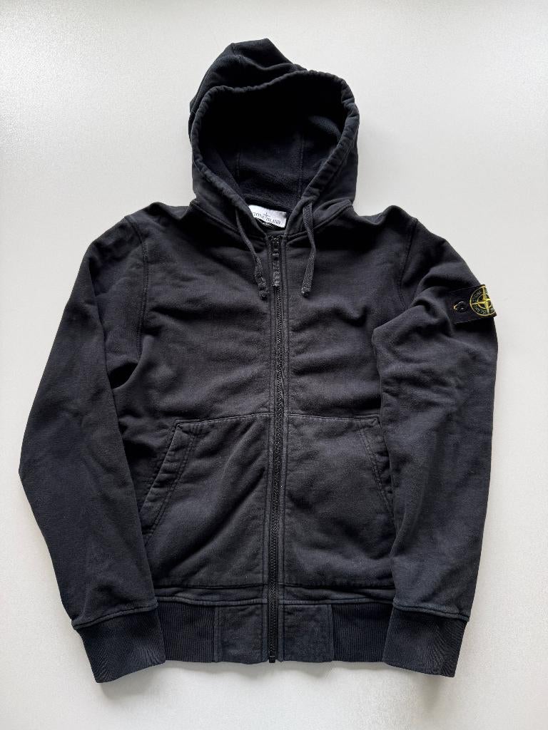 Stone Island Hoodie met rits s, Zwart, Ophalen of Verzenden, Stone Island, Gedragen