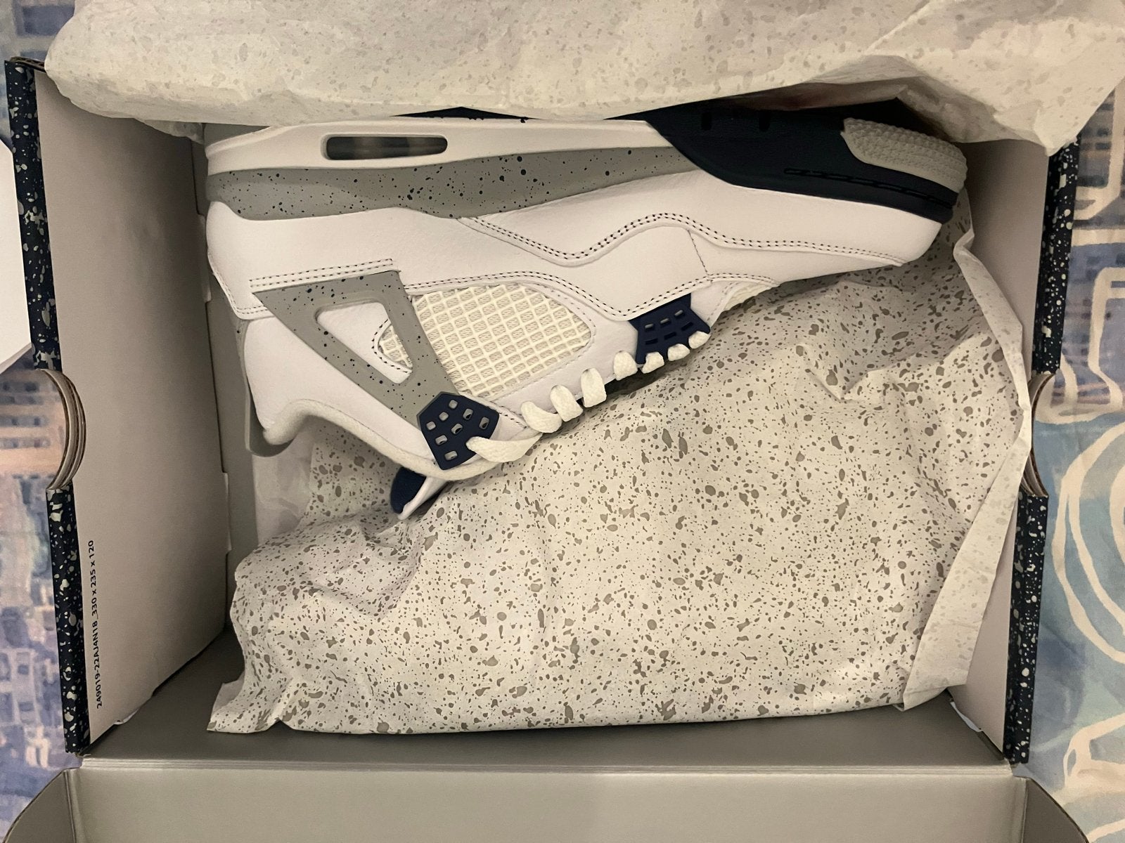 Nike Air Jordan 4 Midnight Navy (Maat 42), Kleding | Heren, Schoenen, Ophalen of Verzenden, Nieuw, Wit, Sneakers of Gympen