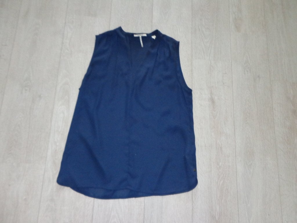 sjieke blauwe damestop van Maison Scotch, maat 4/XL, Blauw, Maat 46/48 (XL) of groter, Ophalen of Verzenden, Zonder mouw