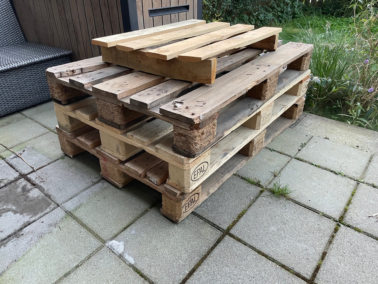 Stevige houten pallets, Ophalen, Gebruikt, Pallet