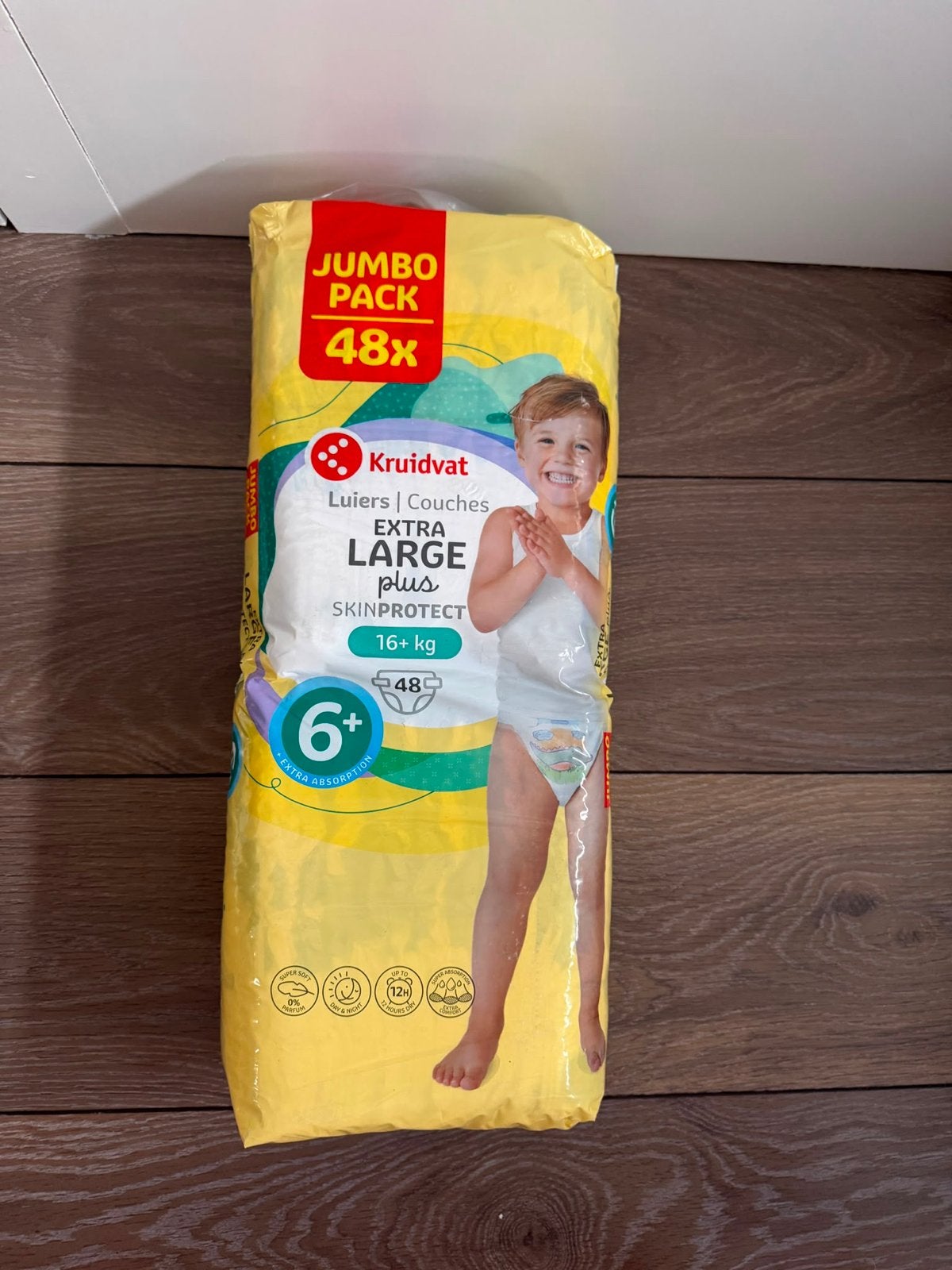 Kruidvat Luiers Extra Large Plus 16+ kg Jumbo Pack 48 stuks, Ophalen, Nieuw