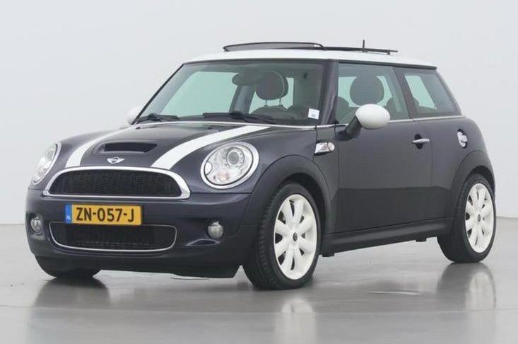 Mini 1.6 16V Cooper S 128KW 2008 Zwart, Auto's, Voorwielaandrijving, Zwart, 4 cilinders, 4 stoelen