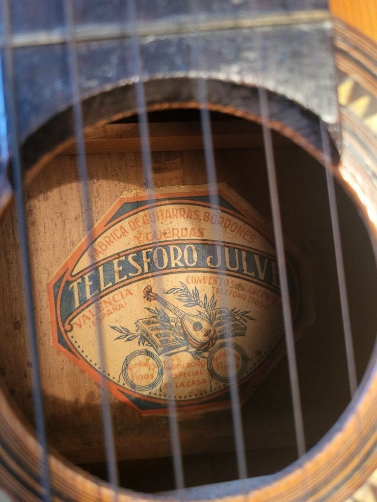 Telesforo Julve  - Vintage Spaanse gitaar, Ophalen, Gebruikt, Klassieke of Spaanse gitaar