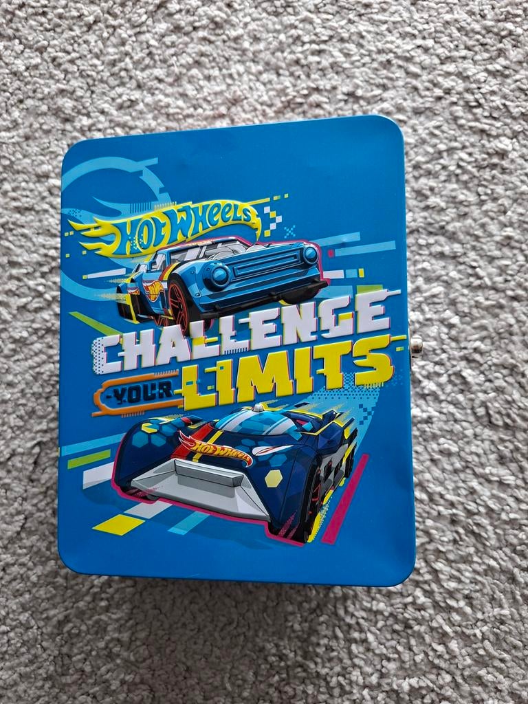 Hotwheel bewaarblik met 9 auto's, Ophalen of Verzenden, Kwartet(ten)