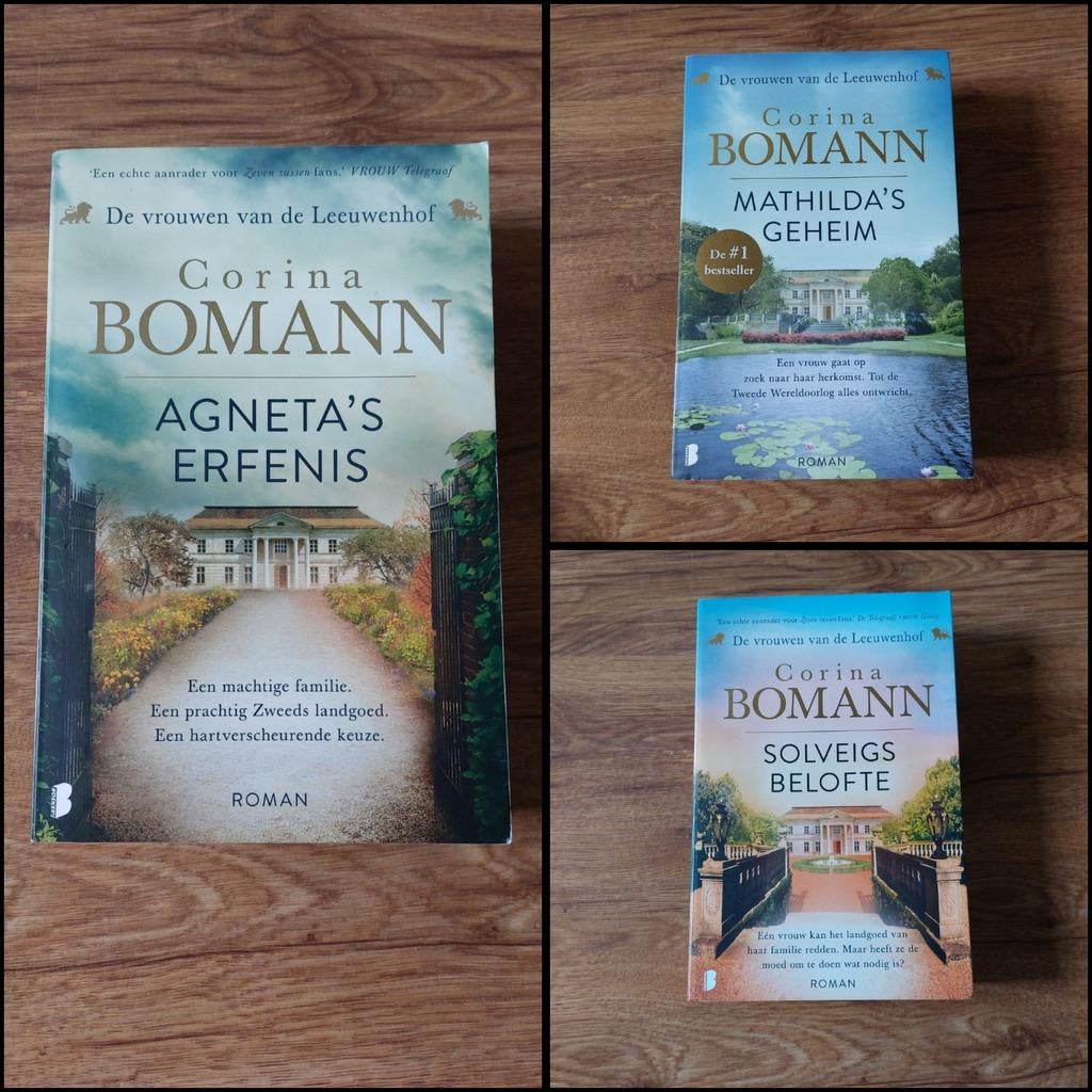 Romans •Corina Bomann ~De vrouwen van de Leeuwenhof trilogie, Boeken, Romans, Zo goed als nieuw, Ophalen of Verzenden