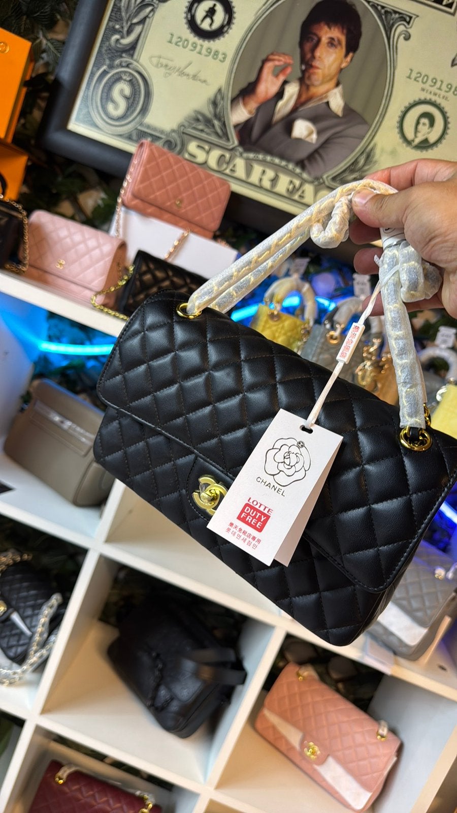 Zwarte Bag luxury, Ophalen of Verzenden, Zo goed als nieuw, Zwart, Handtas