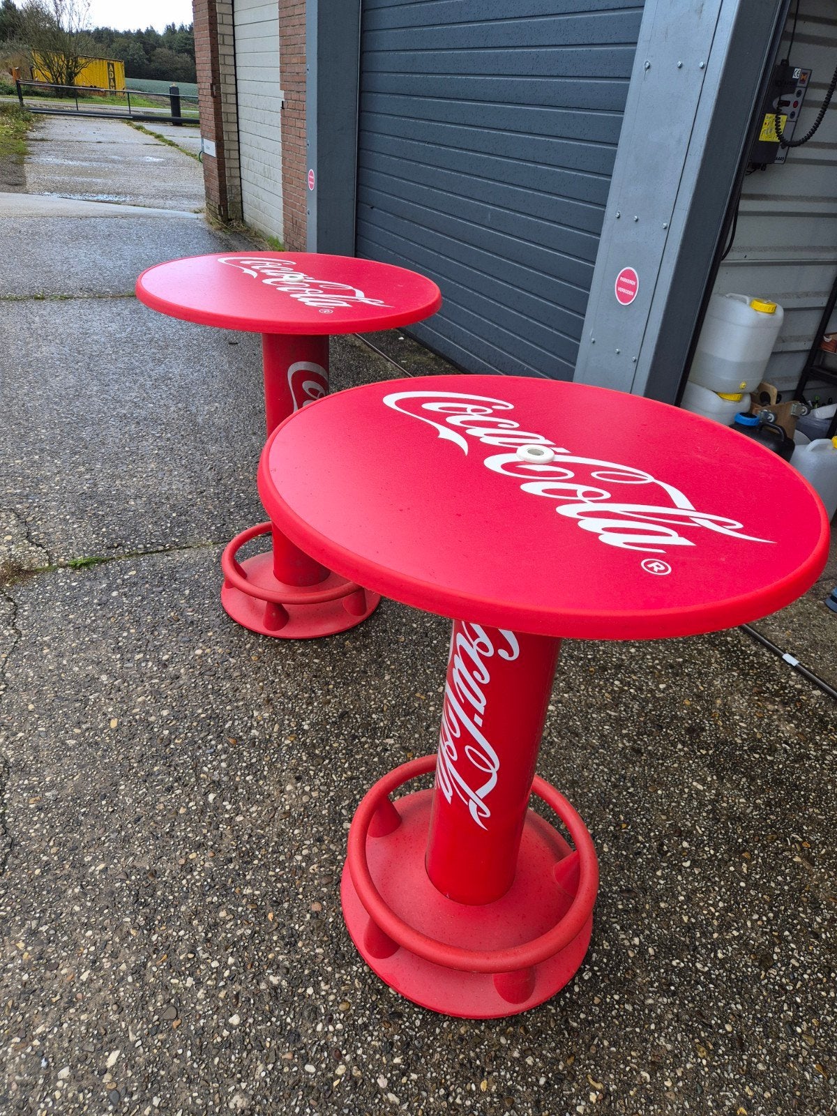 Coca-Cola statafels - Set van 2, Ophalen, Gebruikt