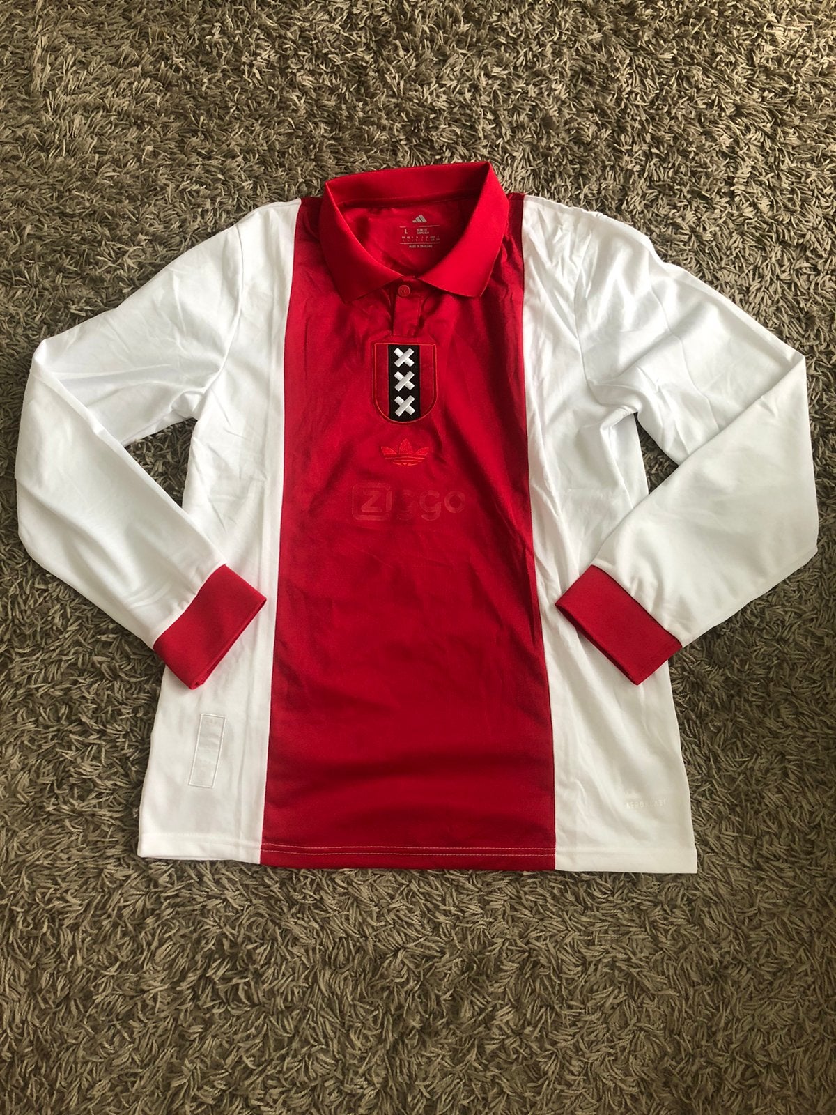 Ajax Jubileum shirt 125 jaar maat L, Sport en Fitness, Voetbal, Maat L, Ophalen of Verzenden, Zo goed als nieuw, Shirt