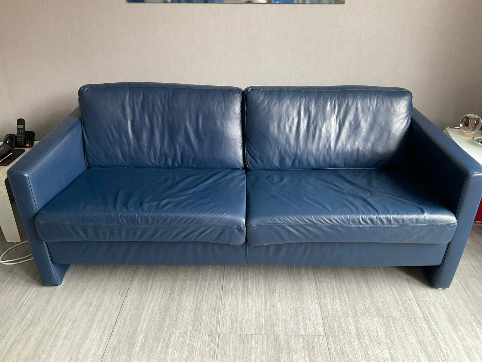 Leren 3zits bankstel, Ophalen, Modern., Gebruikt, 150 tot 200 cm