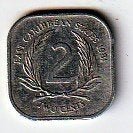 2  cent  1981  East Caribian States km. 11 ( 0,25 ), Ophalen of Verzenden, Noord-Amerika, Losse munt