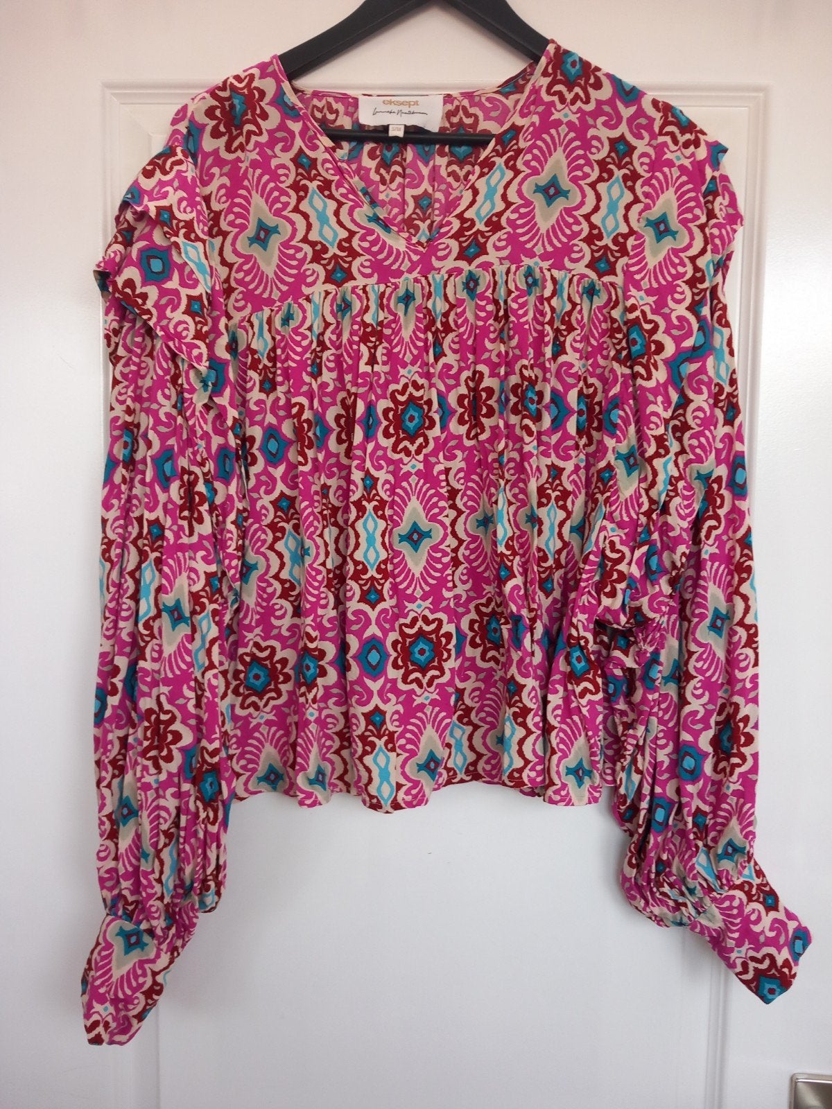 Eksept blouse Lonneke Nootenboom met kleurrijke print - Maat, Meerkleurig, Ophalen of Verzenden, Zo goed als nieuw, Eksept