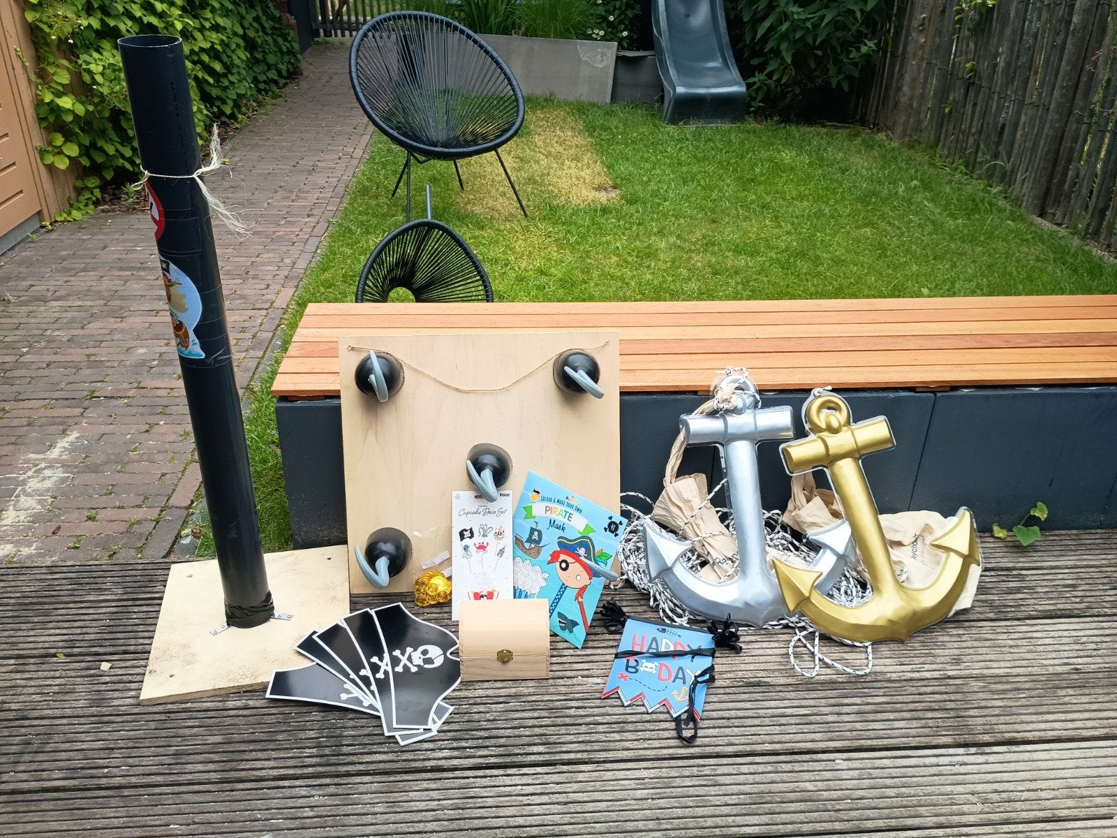 Piraten kinderfeestje, spelletjes en attributen, Ophalen, Nieuw, Versiering