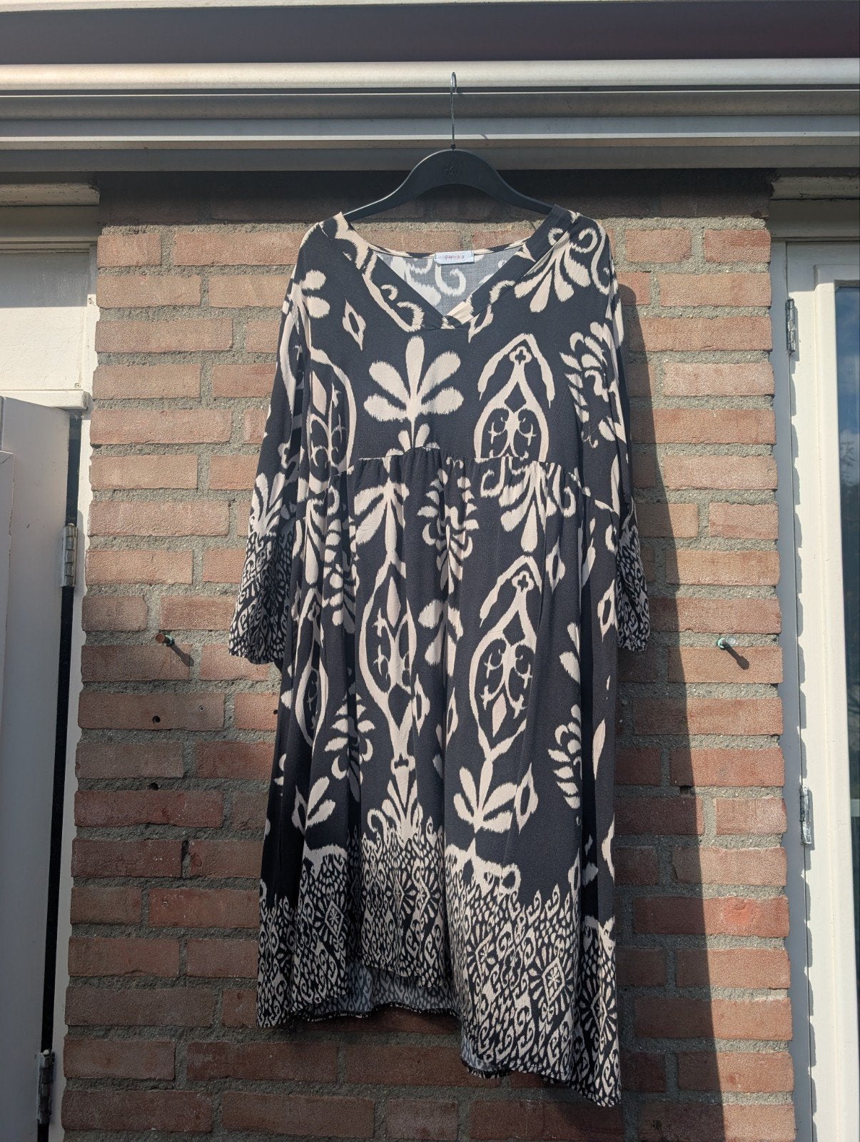 Paprika tuniek, zwart/wit, in goede staat, Zwart, Maat 46/48 (XL) of groter, Ophalen of Verzenden, Zo goed als nieuw