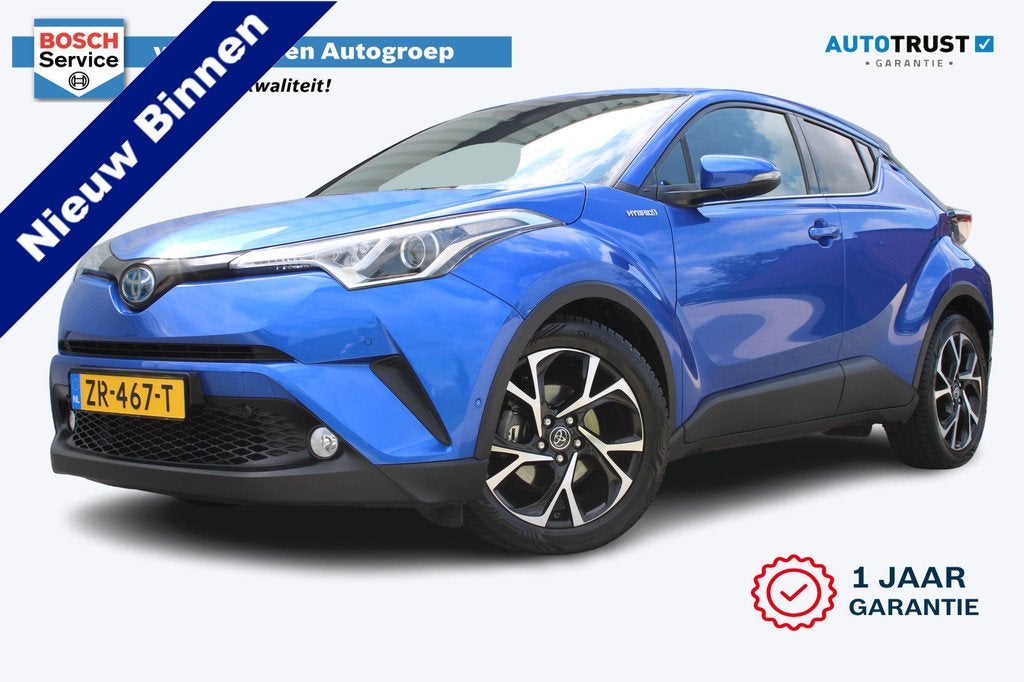 Toyota C-HR 1.8 Hybrid Style Ultimate | Incl. 12 maanden gar, Auto's, 12 maanden, Stof, 4 cilinders, Blauw