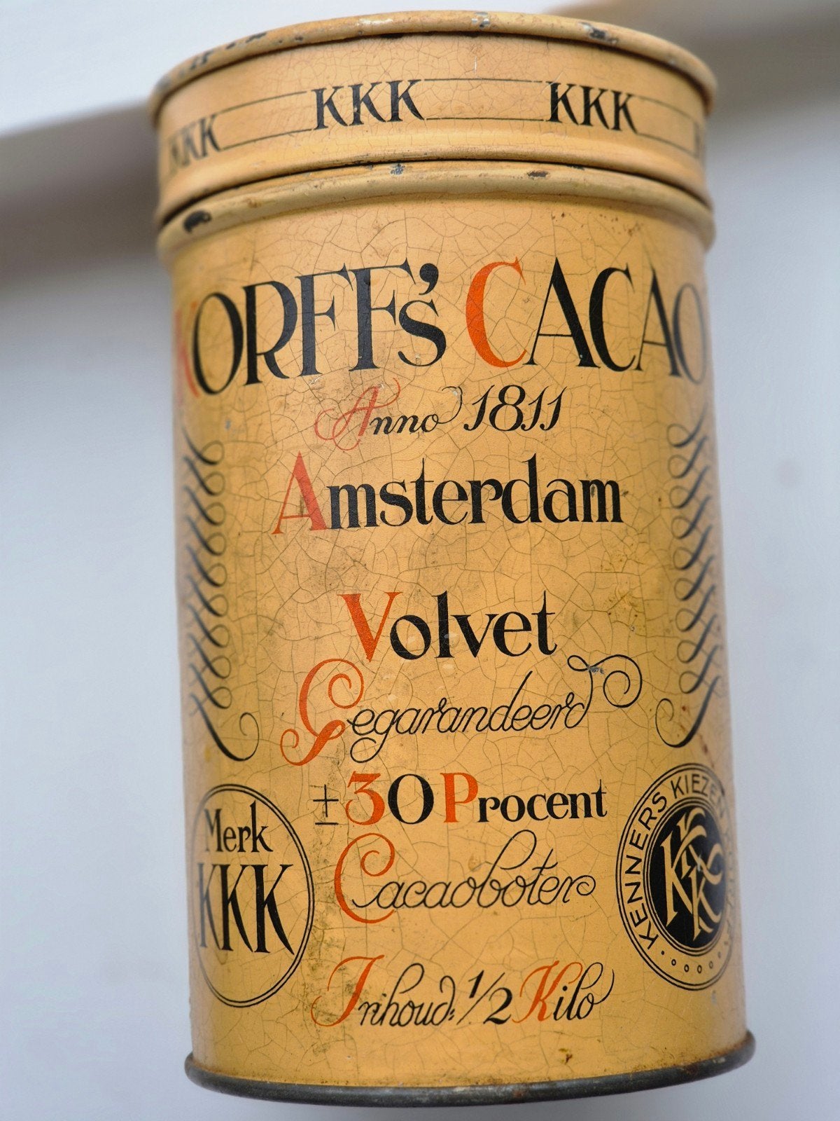 Korff's cacao blik Amsterdam, Ophalen of Verzenden, Gebruikt, Overige