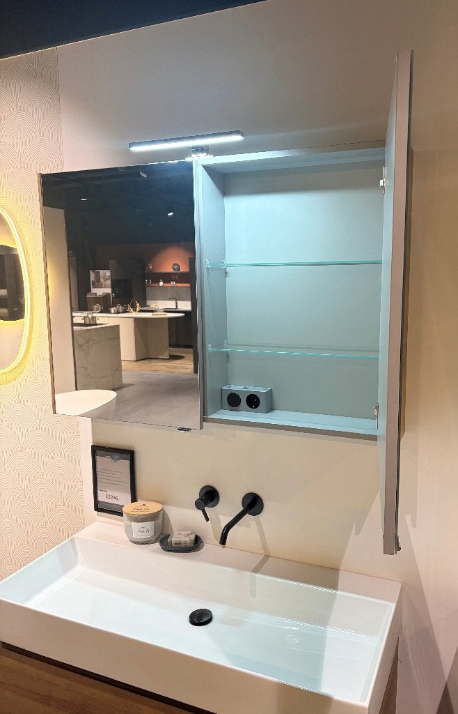 Pelipal Badkamermeubelset met spiegelkast – Riviera Eiken, Huis en Inrichting, Ophalen, Nieuw