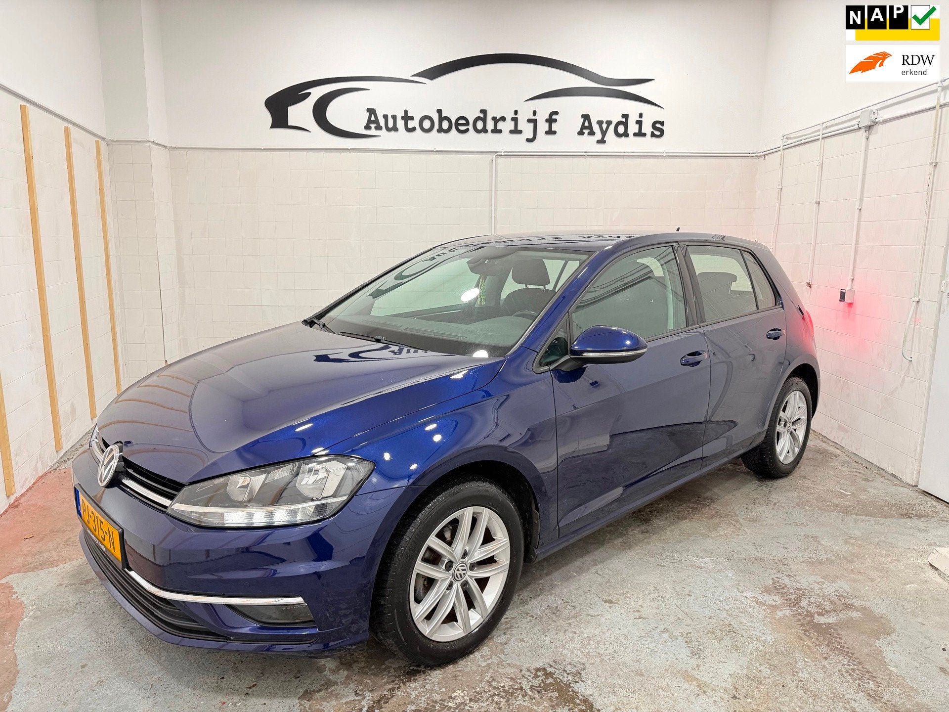Volkswagen Golf 7.5 1.0 TSI Airco EL Ramen Cruise Navi Nap, Stof, Gebruikt, Euro 6, Blauw