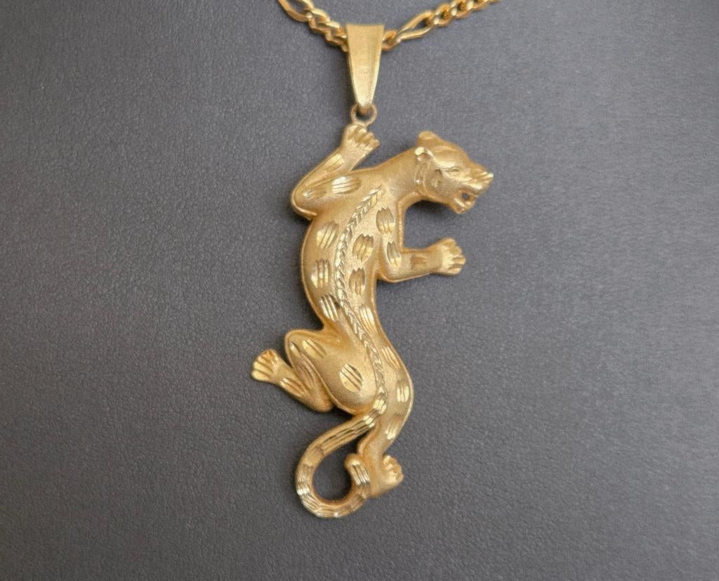 Gouden Luipaard hanger. 2025/615., ., Ophalen of Verzenden, Zo goed als nieuw, .