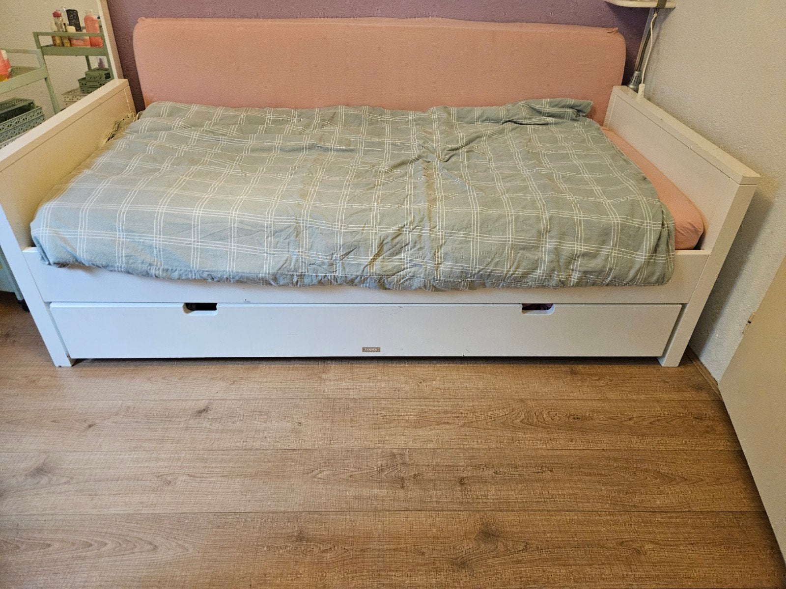 Bopita onderschuifbed, stevig, degelijk, 2 matrassen., Ophalen, Gebruikt, 90 cm, Eenpersoons
