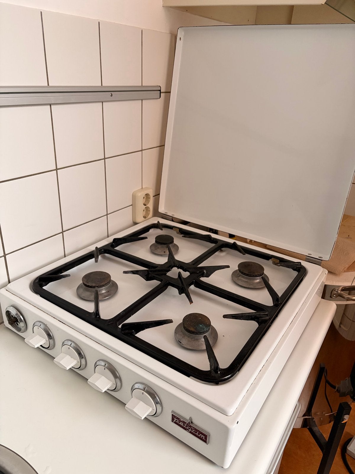 Pelgrim 4-pits gasfornuis - Vrijstaand, Ophalen, Gebruikt, 4 kookzones, Gas