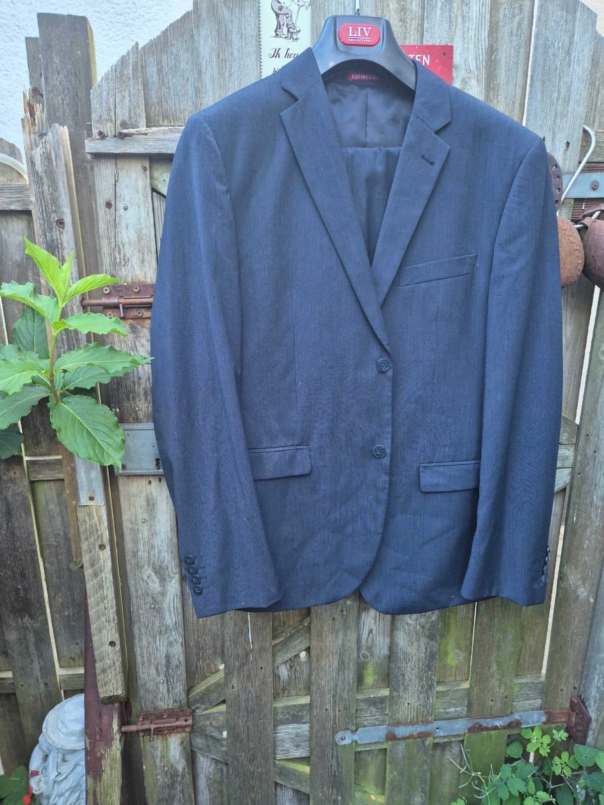 Donkerblauw kostuum maat 56 - LIV Collection, Kleding | Heren, Kostuums en Colberts, Blauw, LIV Collection, Maat 56/58 (XL), Ophalen of Verzenden