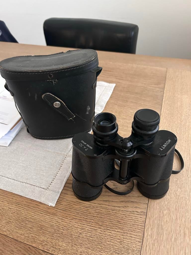 Mounty Verrekijker met Tas, Gebruikt, Overige typen, Ophalen of Verzenden, 8 tot 12x