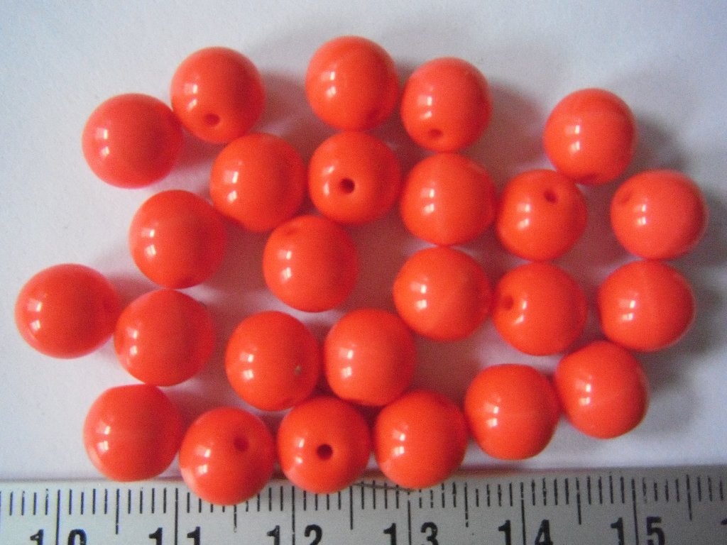 25 glas kralen 8mm. oranje, Hobby en Vrije tijd, Ophalen of Verzenden, Nieuw, Kraal