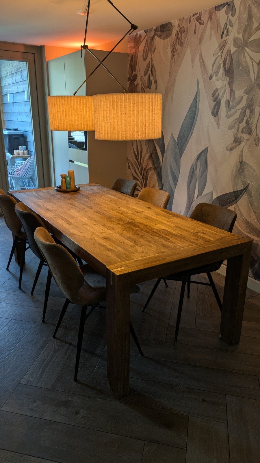 Eettafel 225x100x77 cm, Ophalen, Rechthoekig, 50 tot 100 cm