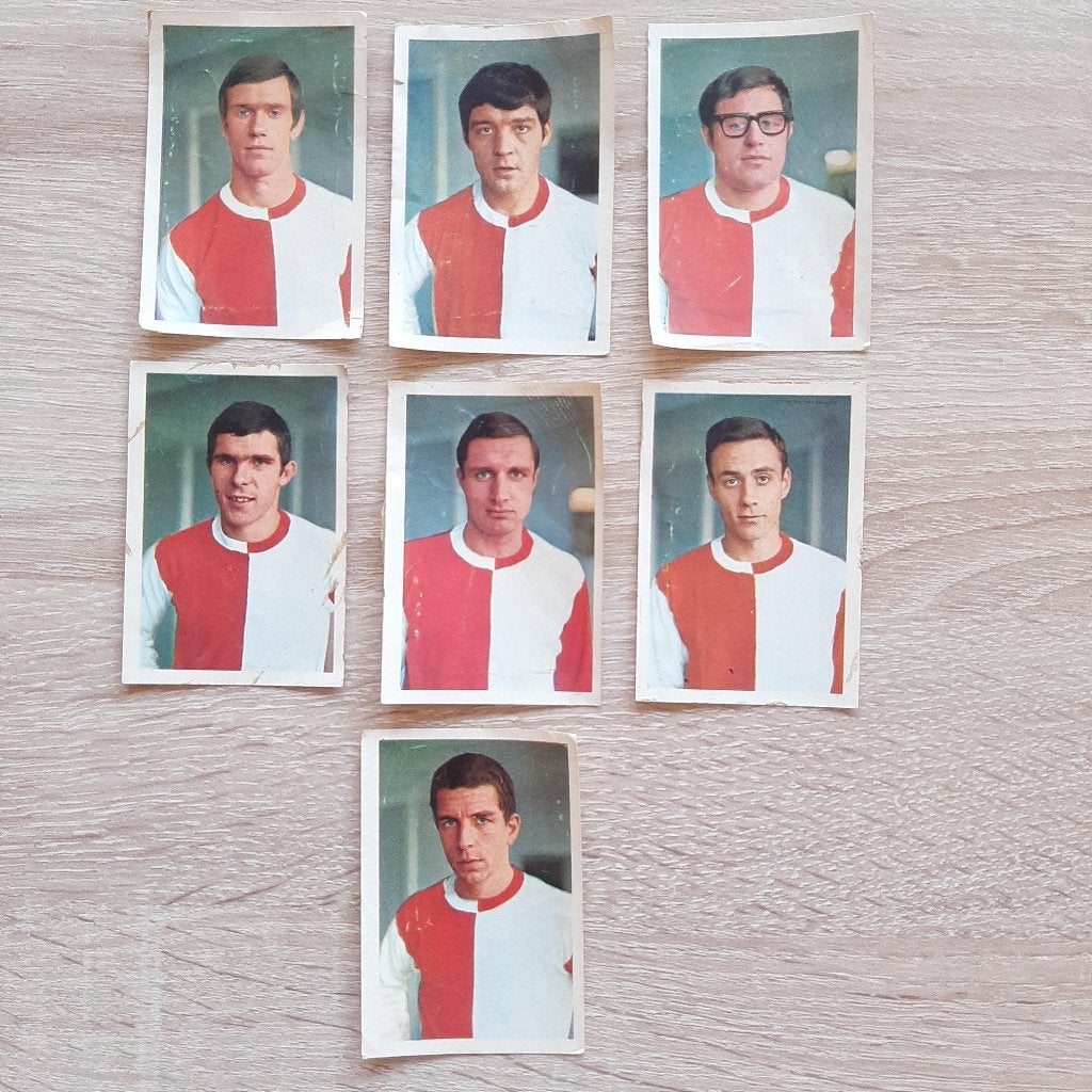Sportclub Feijenooord voetbalplaatjes 7st seizoen 1969-1970!, Verzamelen, Verzenden, Gebruikt, Feyenoord, Poster, Plaatje of Sticker