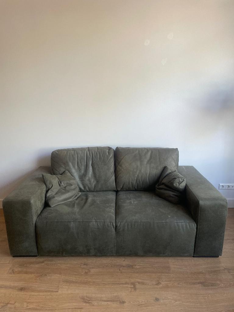 Green couch, Huis en Inrichting, Banken | Sofa's en Chaises Longues, Ophalen, 150 tot 200 cm, Tweepersoons, 75 tot 100 cm