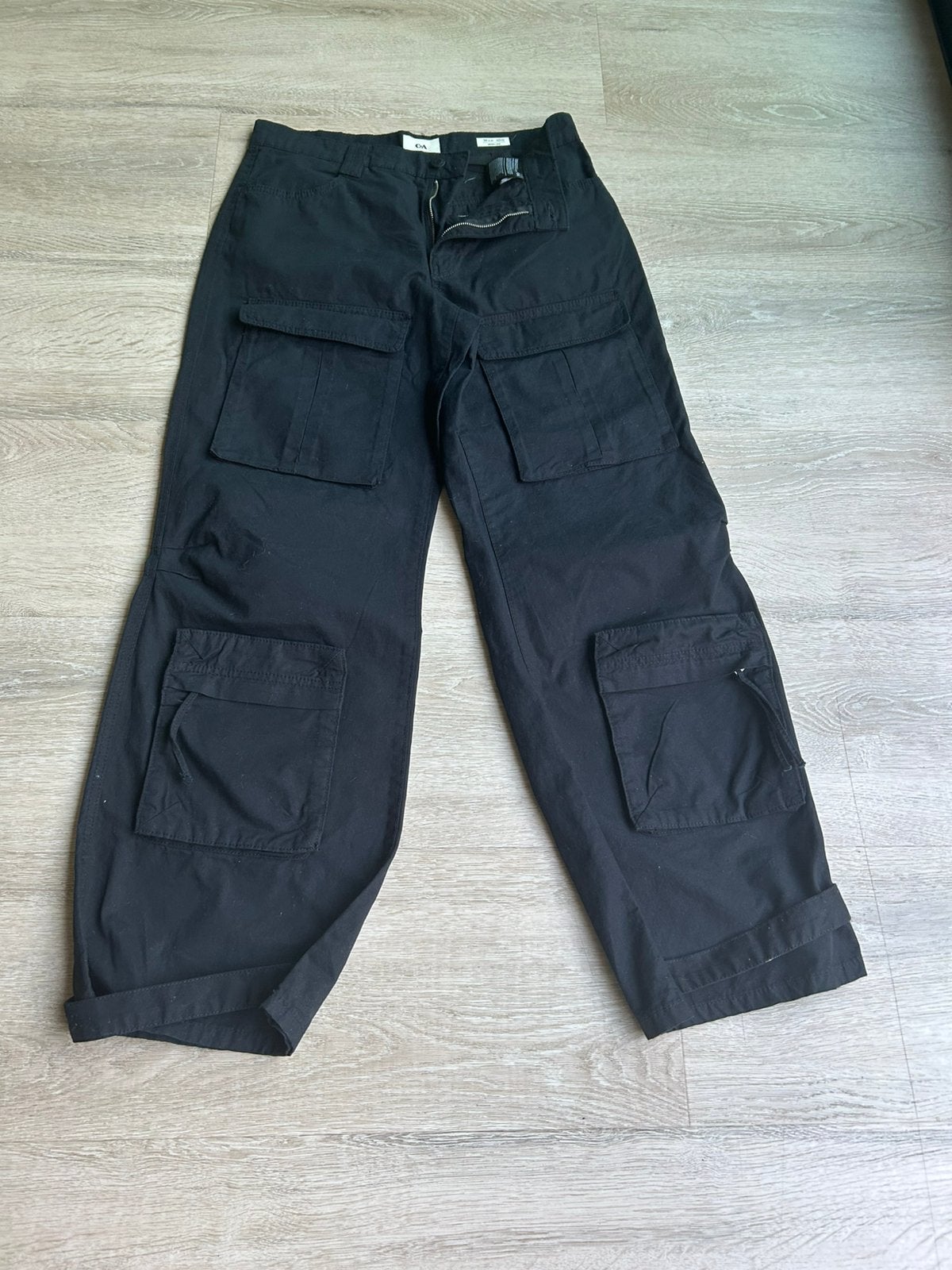 Zwarte dames cargo broek, Maat 38/40 (M), Zwart, Ophalen of Verzenden, Zo goed als nieuw