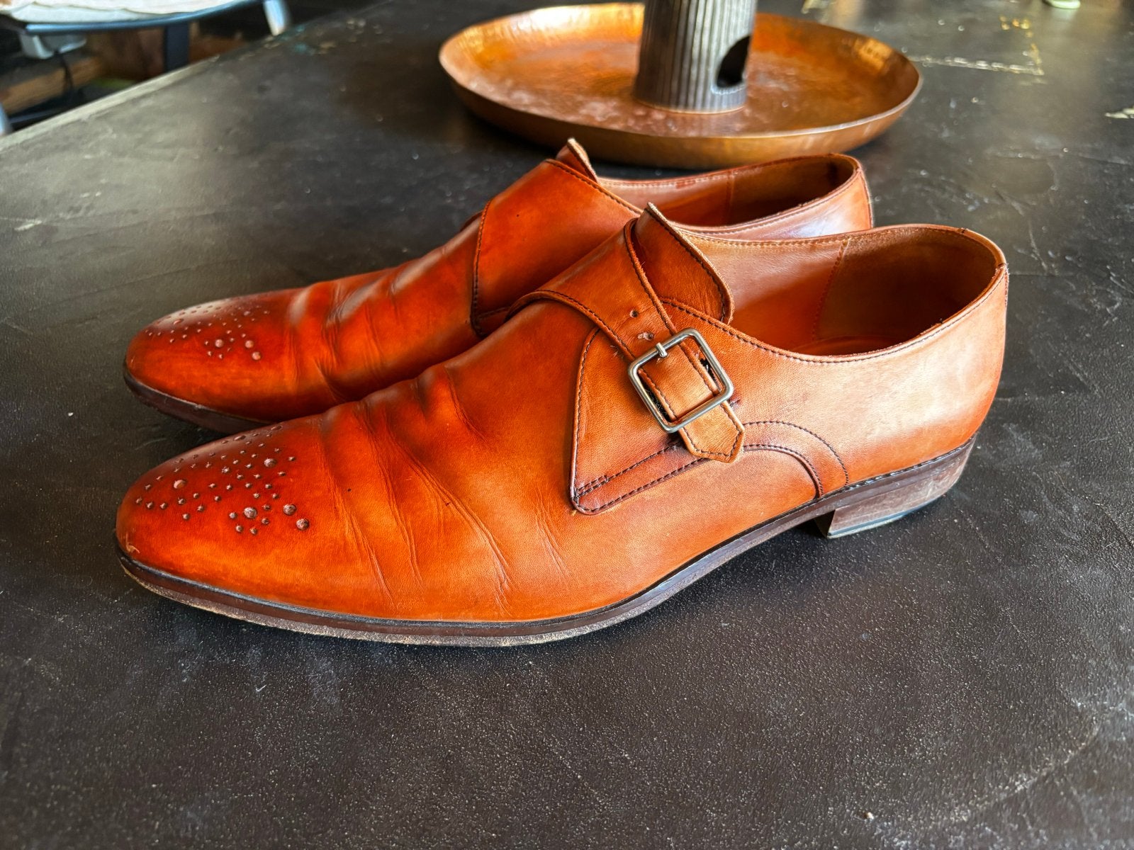 Reinhard Frans gespschoenen, maat 46, Bruin, Ophalen of Verzenden, Gespschoenen, Gedragen