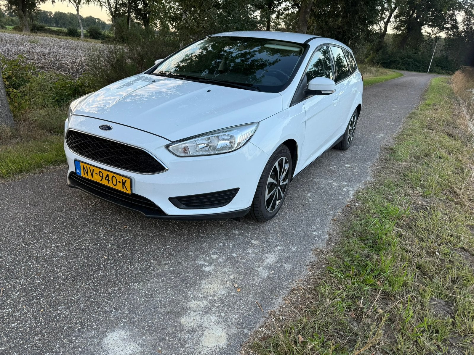 Ford Focus 1.0 Ecoboost 74KW Wagon 2017 Wit, Stof, Zwart, 100 pk, Wit
